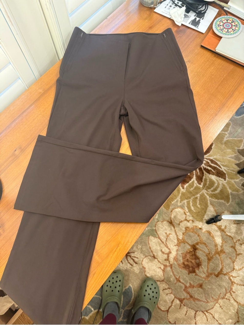 Women's Lululemon Straight-Leg Brown Dress Pants